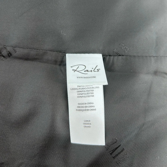 Rails Cody Blazer Jacket Women Sand Ash Houndstooth Brown Size Large nwt - Picture 15 of 16